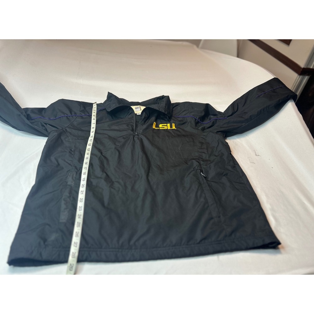 LSU Tigers Box Seat Clothing Co Black Quarter Zip Windbreaker Jacket Mens XL
